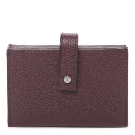 SAINT LAURENT Grained Calfskin Accordion Wallet Bordeaux 